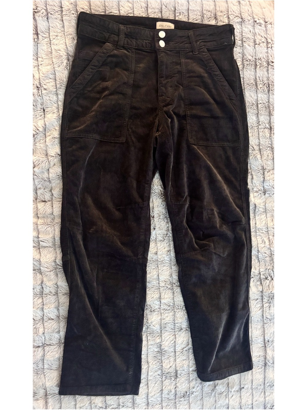 | Anthropologie | Pilcro Wander Utility Corduroy Ankle Pants